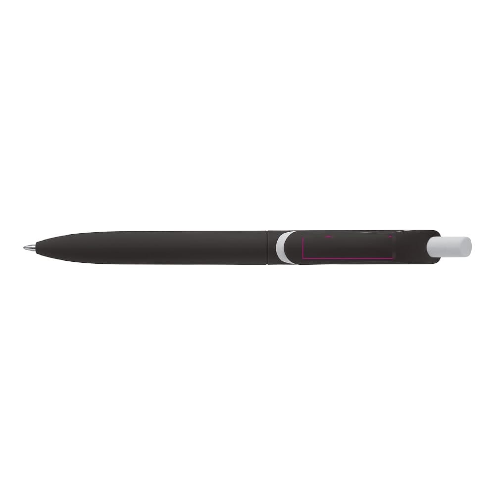 Balpen Click Shadow soft touch Made in Germany — drukvlak op de clip
