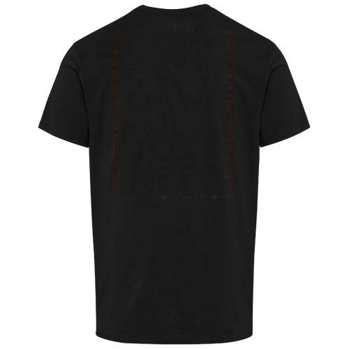 Azurite 160 g/m² unisex OCS organisch T-shirt met korte mouwen — drukvlak impact hoog op de achterzijde