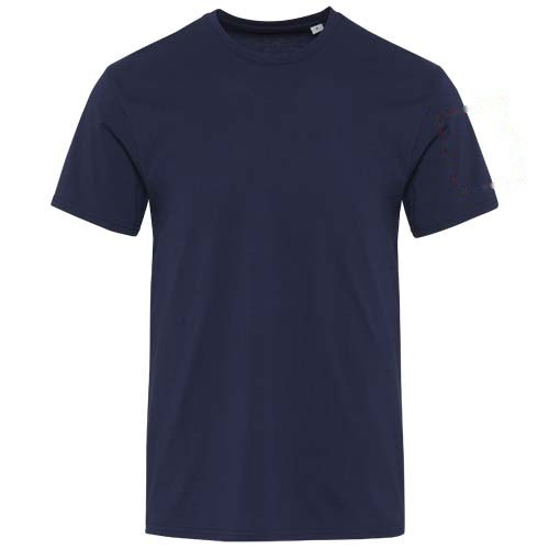 Azurite 160 g/m² unisex OCS organisch T-shirt met korte mouwen — drukvlak linker bicep