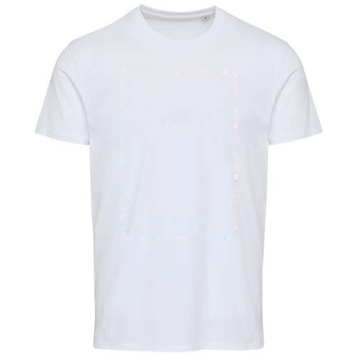Azurite 160 g/m² unisex OCS organisch T-shirt met korte mouwen — drukvlak impact volledige voorzijde
