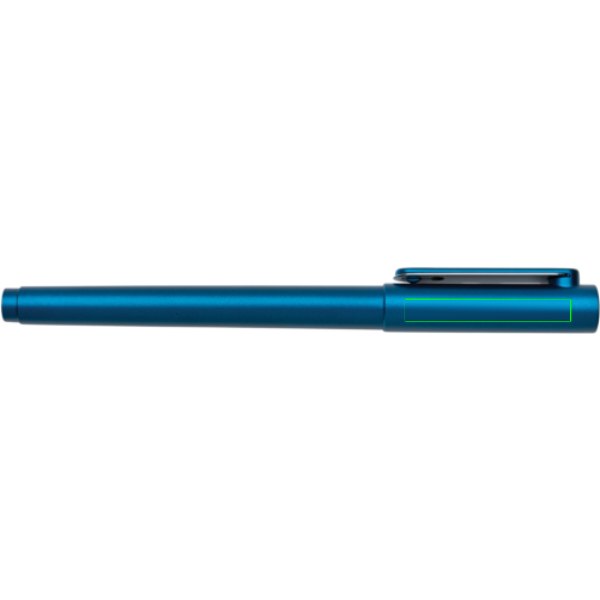 X6 pen met dop en ultra glide inkt — drukvlak naast clip