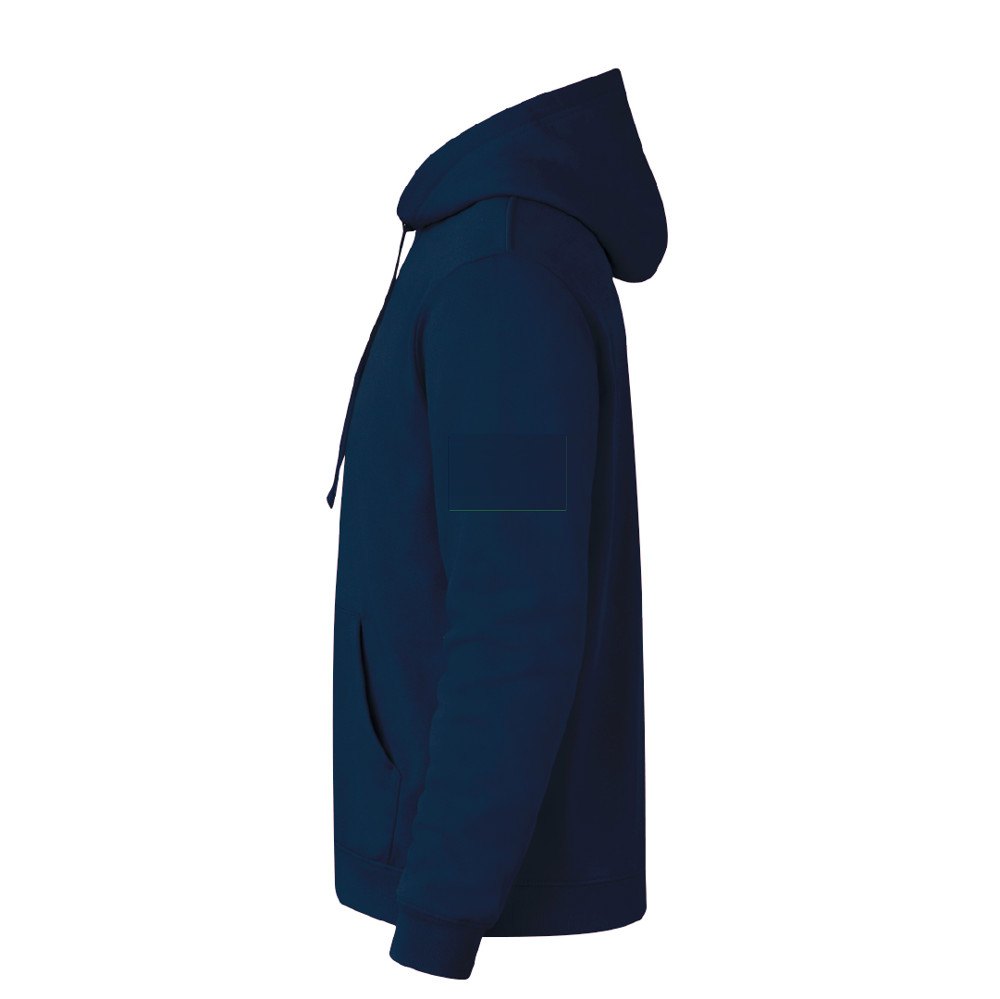 Volwassene Hooded + Rits Sweatshirt "keya" SWZ280 — drukvlak op de linkermouw