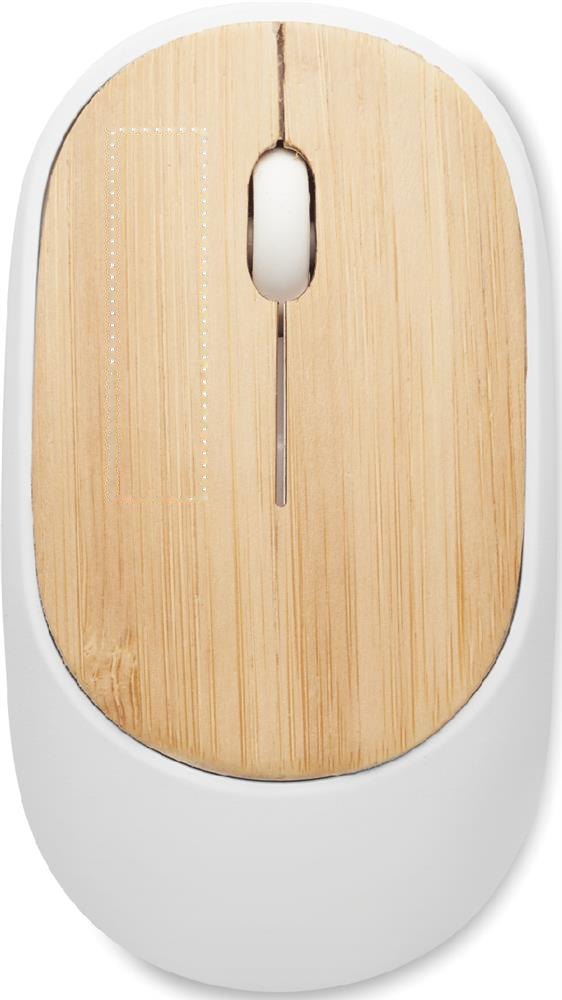 CURVY BAM - Bamboe draadloze muis — drukvlak links button