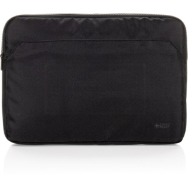 Swiss Peak Aware™ RPET Essential 15,6 inch laptopsleeve — drukvlak artikel voorzijde