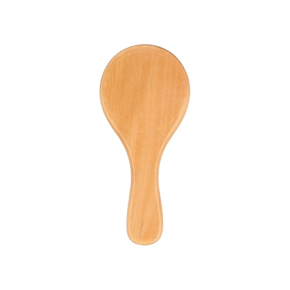 Schima superba hout Borstel & Spiegel set — drukvlak achterzijde van de spiegel