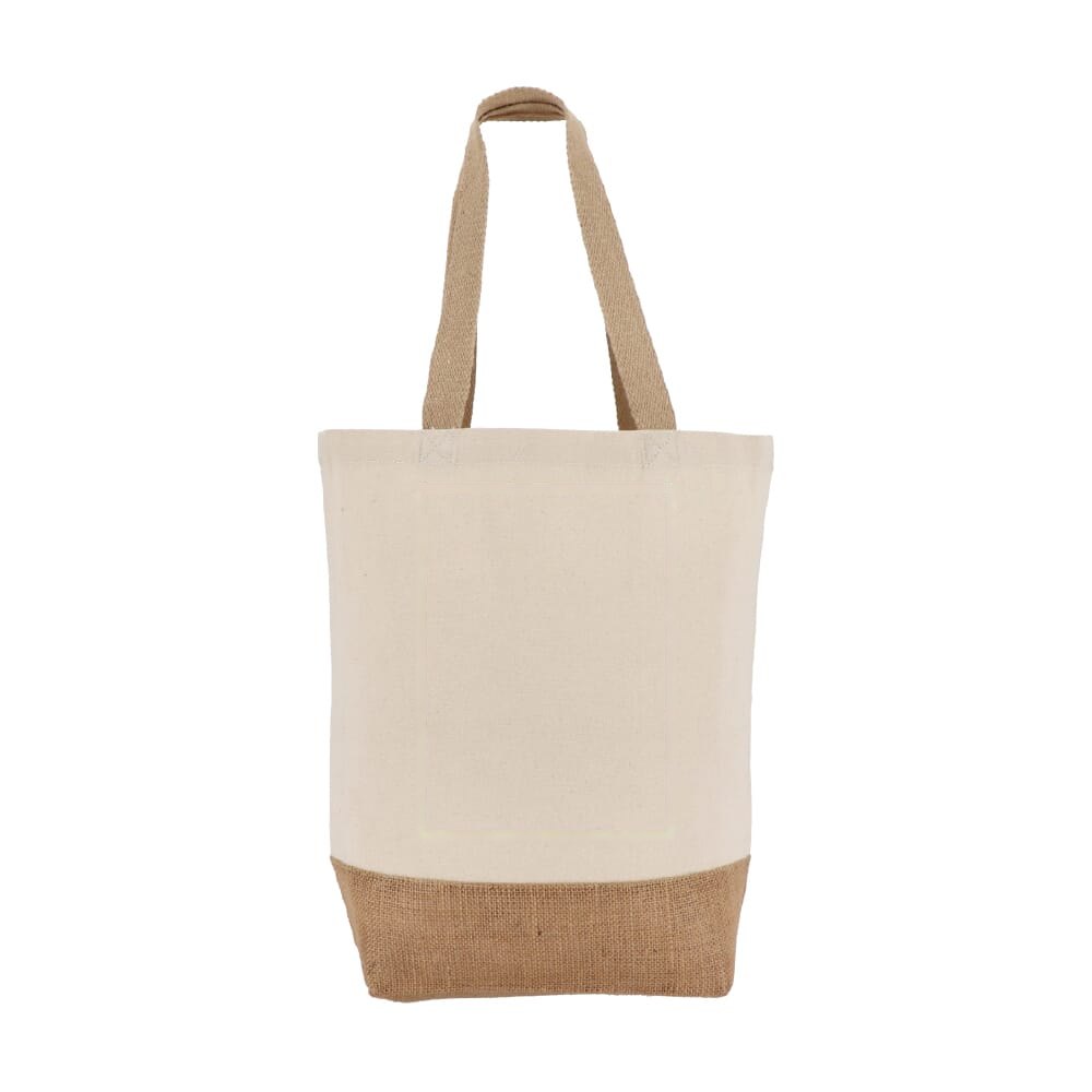 Katoen-Jute Tote OEKO-TEX® 41 x 13 x 41cm 320g/m² — drukvlak midden op voorzijde