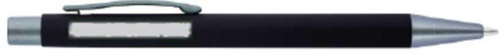 Balpen Emmett | Rubberfinish — drukvlak naast de clip linkshandig