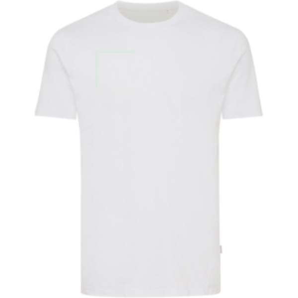 IQONIQ Bryce gerecycled katoen t-shirt — drukvlak borst rechterzijde