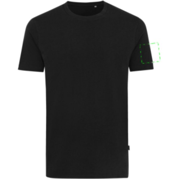 IQONIQ Bryce gerecycled katoen t-shirt — drukvlak mouw links
