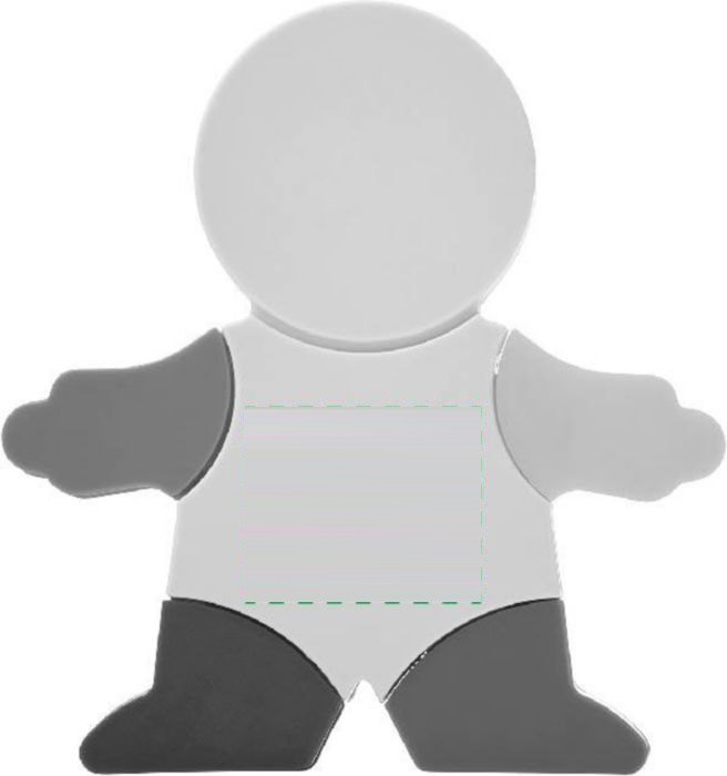 Markeerstiftenset Ella | Poppetjesvorm | 4 kleuren — drukvlak voorzijde midden