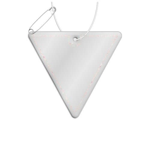 RFX™ H-12 reflecterende pvc hanger met omgekeerde driehoek — drukvlak achterkant (op reflecterende laag)