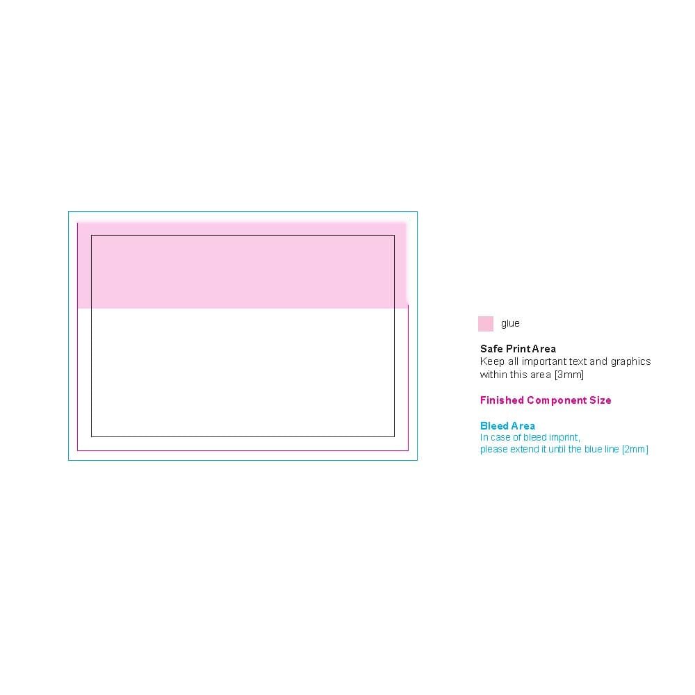 Memoblad 50 vellen 72x50mm — drukvlak enkelbladsbedrukking