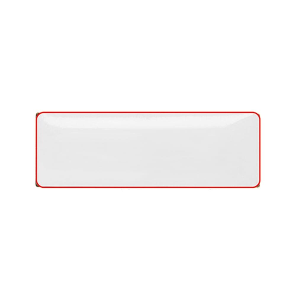 Badge metalen pin 30x10mm — drukvlak gehele bovenkant