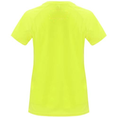 Bahrain 135 g/m² sportshirt met korte mouwen voor dames — drukvlak hoog op de achterzijde