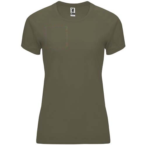 Bahrain 135 g/m² sportshirt met korte mouwen voor dames — drukvlak rechter borst