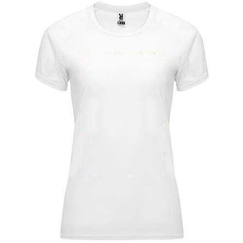 Bahrain 135 g/m² sportshirt met korte mouwen voor dames — drukvlak impact volledige voorzijde