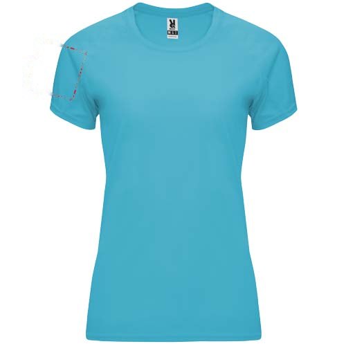Bahrain 135 g/m² sportshirt met korte mouwen voor dames — drukvlak rechter bicep