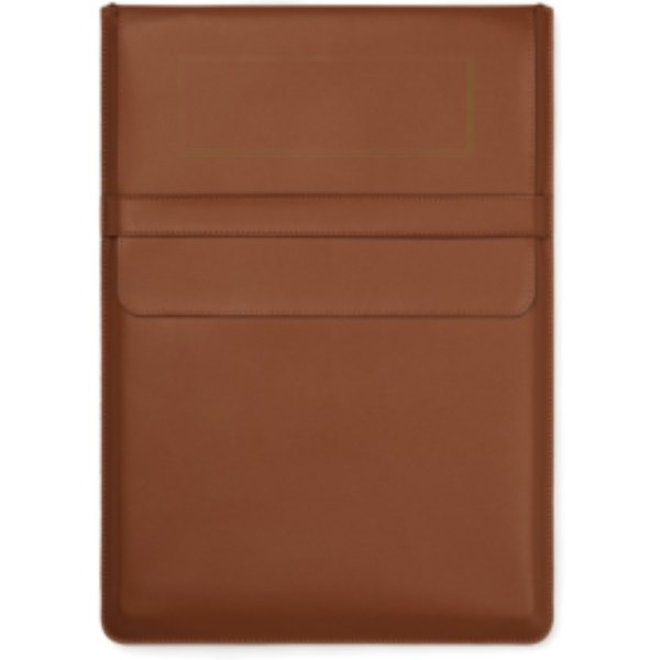 VINGA Timo PU RCS RPET 16" laptop sleeve — drukvlak artikel voorzijde boven