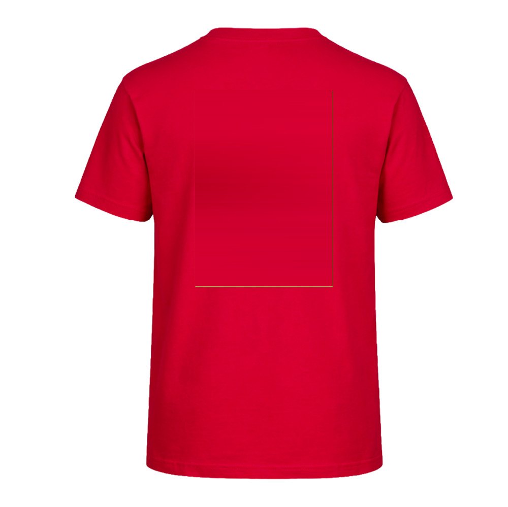 T-Shirt Volwassene "keya" Organic Color — drukvlak midden op rug