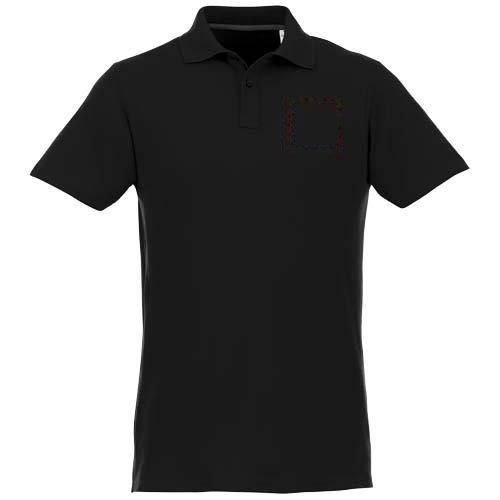 Helios 180 g/m² herenpolo met korte mouwen — drukvlak linker borst