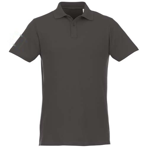 Helios 180 g/m² herenpolo met korte mouwen — drukvlak rechter bicep