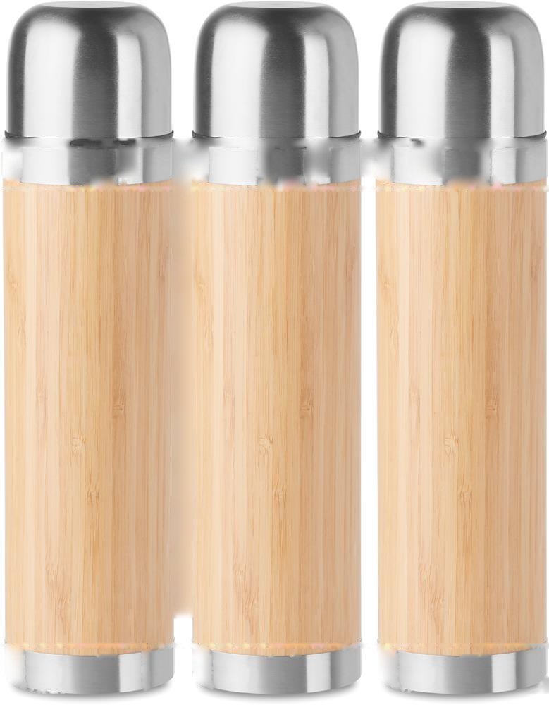 CHAN BAMBOO - Thermosfles met bamboe — drukvlak drukvlak 1