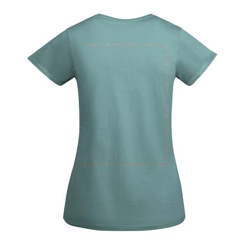 Breda 175 g/m² biologisch katoenen dames T-shirt met korte mouwen — drukvlak impact hoog op de achterzijde