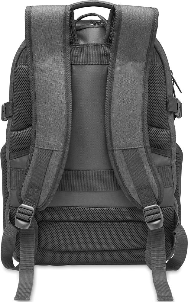HANA - 600D RPET laptop rugzak — drukvlak schouder band links