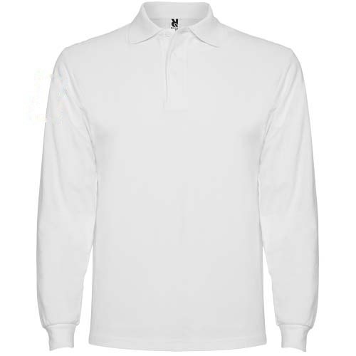 Estrella 220 g/m² herenpolo met lange mouwen — drukvlak rechter bicep