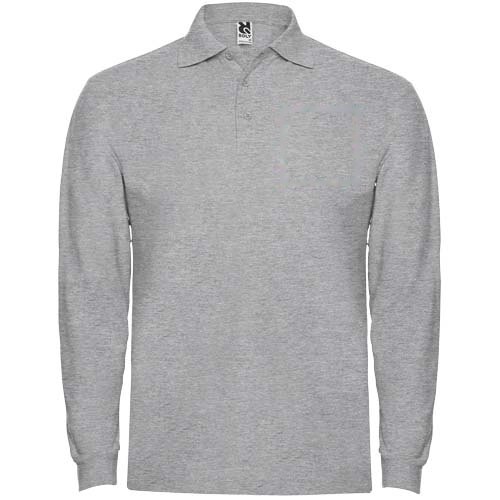 Estrella 220 g/m² herenpolo met lange mouwen — drukvlak linker borst
