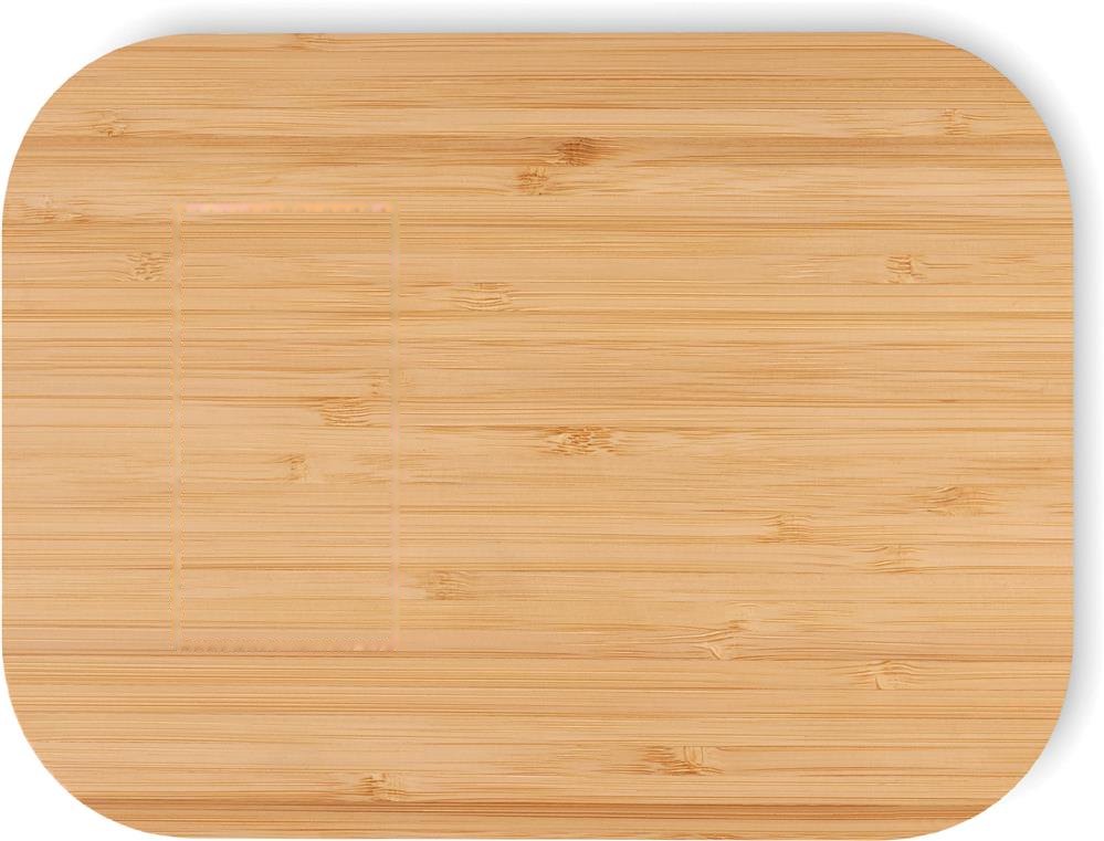 TUNDRA LUNCHBOX - Glazen lunchbox bamboe deksel — drukvlak deksel links