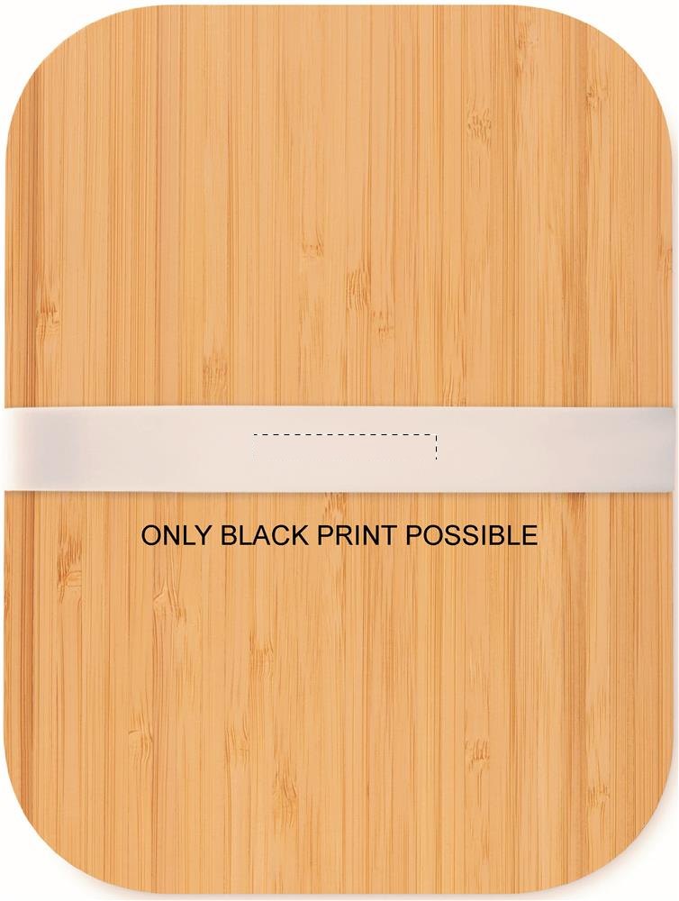 TUNDRA LUNCHBOX - Glazen lunchbox bamboe deksel — drukvlak ribbon
