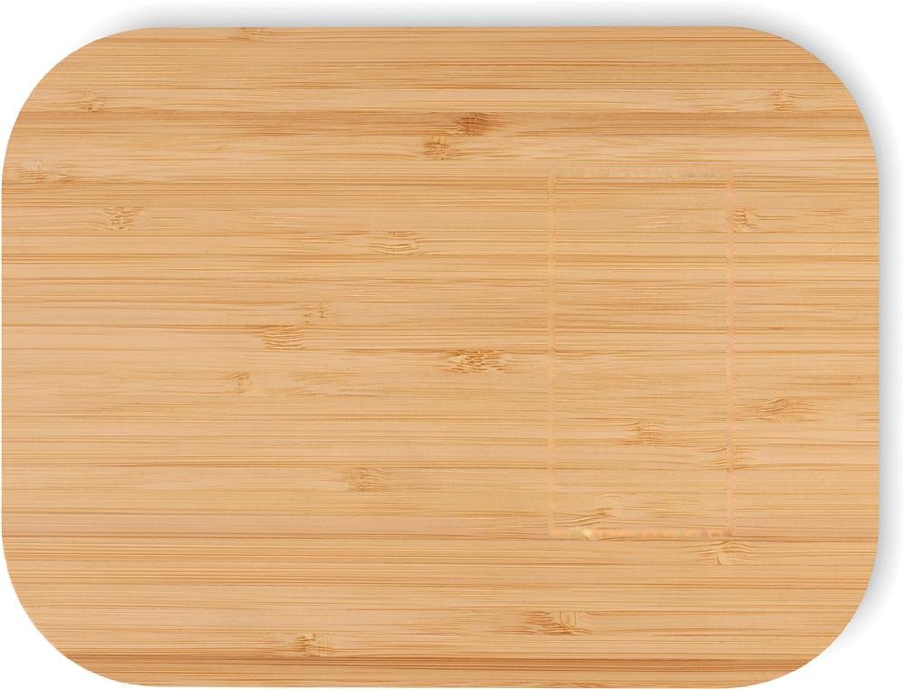 TUNDRA LUNCHBOX - Glazen lunchbox bamboe deksel — drukvlak deksel rechts