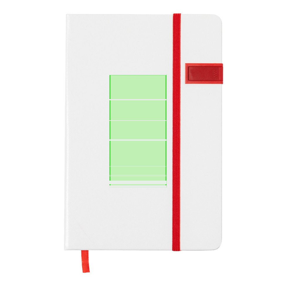USB Notitieblokje Boltuk — drukvlak op de cover