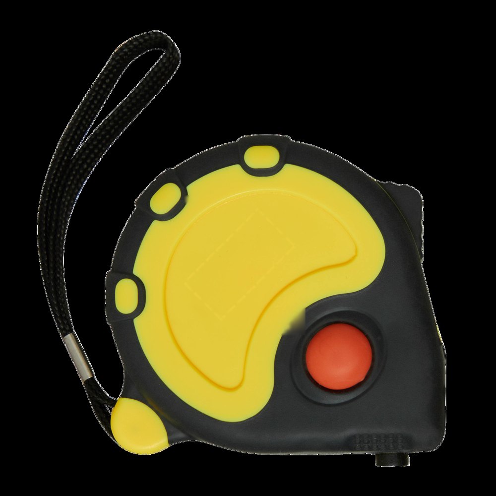 BASIC I - Rolbandmaat (3 m) — drukvlak op de yellow field op de zijde with de button