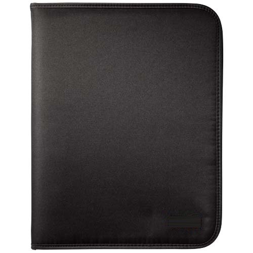 Stanford deluxe A4 portfolio met ritssluiting — drukvlak logo plaat