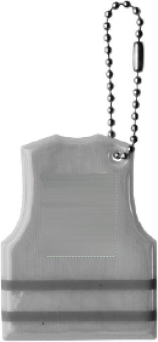 PVC sleutelhanger Cecily — drukvlak achterzijde