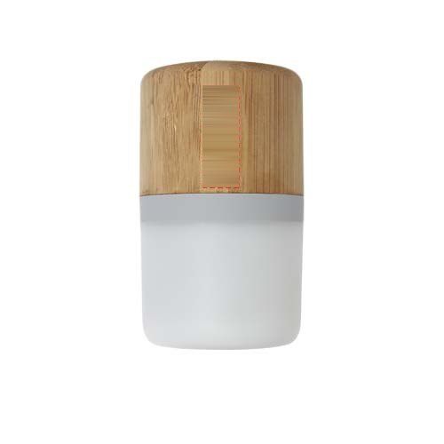 Aurea bamboe Bluetooth®-speaker met licht — drukvlak voorzijde