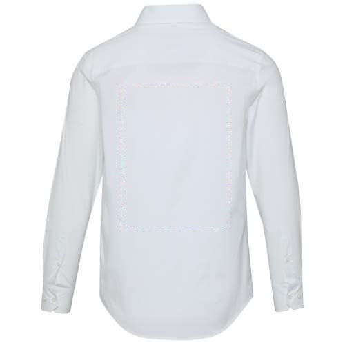 Carnelian 133 g/m² poplin herenoverhemd — drukvlak impact hoog op de achterzijde