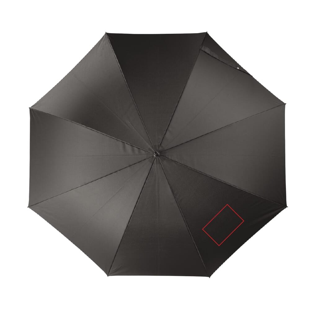 Stokparaplu 25” auto open — drukvlak rechtsonder paneel