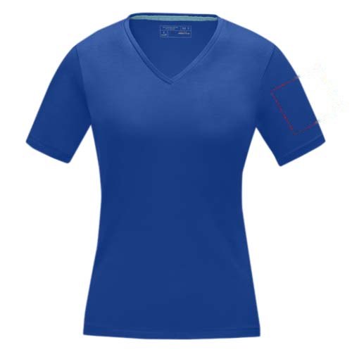Kawartha biologisch dames t-shirt met korte mouwen — drukvlak rechter bicep