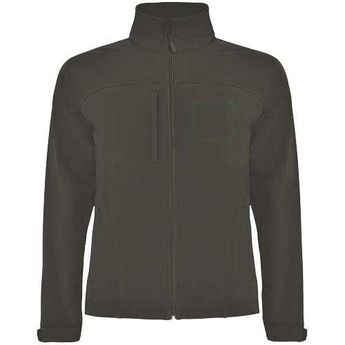 Rudolph unisex softshell jack — drukvlak linker borst