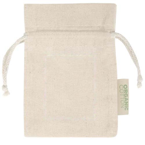 Odisha 140 g/m² OCS biologisch katoenen geschenktas – 15 x 10 cm — drukvlak romp