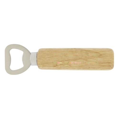 Brama houten flesopener — drukvlak voorzijde