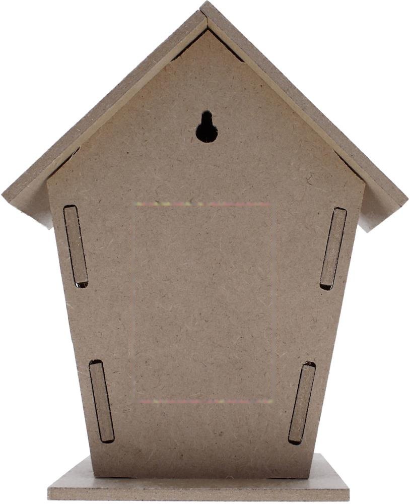 WOOHOUSE - Vogelhuisje van MDF — drukvlak achterzijde