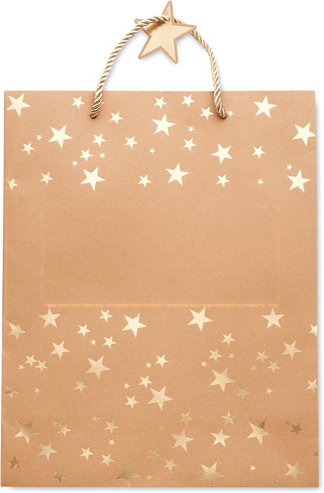 SPARKLE - Kraftpapieren geschenkzak — drukvlak voorzijde