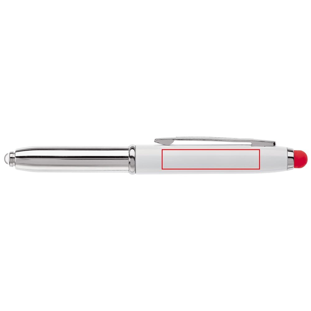 Balpen Shine stylus metaal — drukvlak 90 graden van de clip