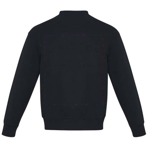 Tin 280 g/m² uniseks Aware™ gerecyclede trui met crewneck — drukvlak impact hoog op de achterzijde