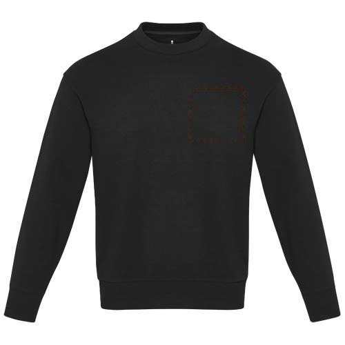 Tin 280 g/m² uniseks Aware™ gerecyclede trui met crewneck — drukvlak linker borst