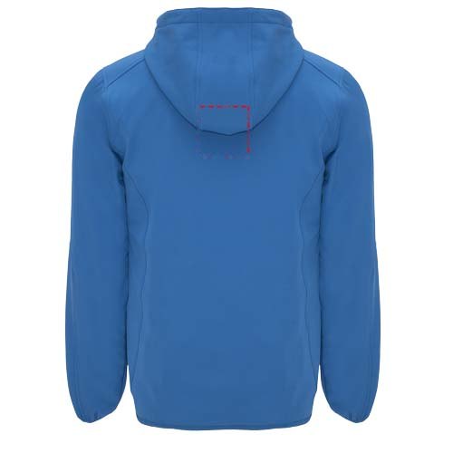 Siberia unisex softshell jack — drukvlak impact hoog op de achterzijde